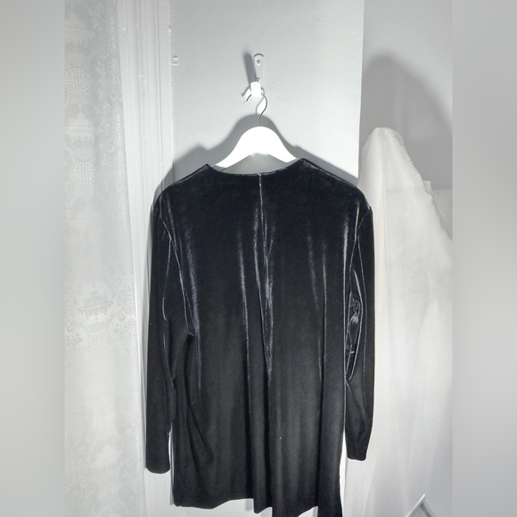 Black velvet tunic R&M Richards by Karen Wong [ M - L ] - Picture 4 of 4